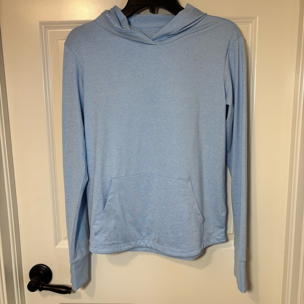 Athleta Girl Uptempo Hooded Top Girl’s 14 Heather Blue